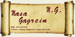 Maša Gagrčin vizit kartica